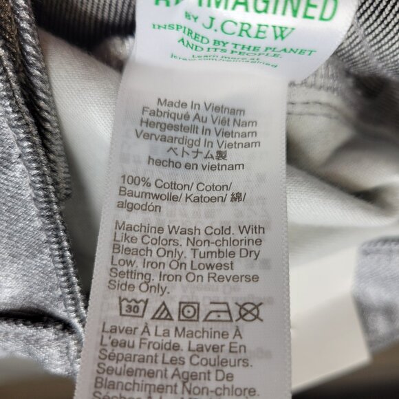 J. Crew Women's Size 29 Jeans Silver Sparkle Mid Rise Slouchy Straight - Picture 8 of 8